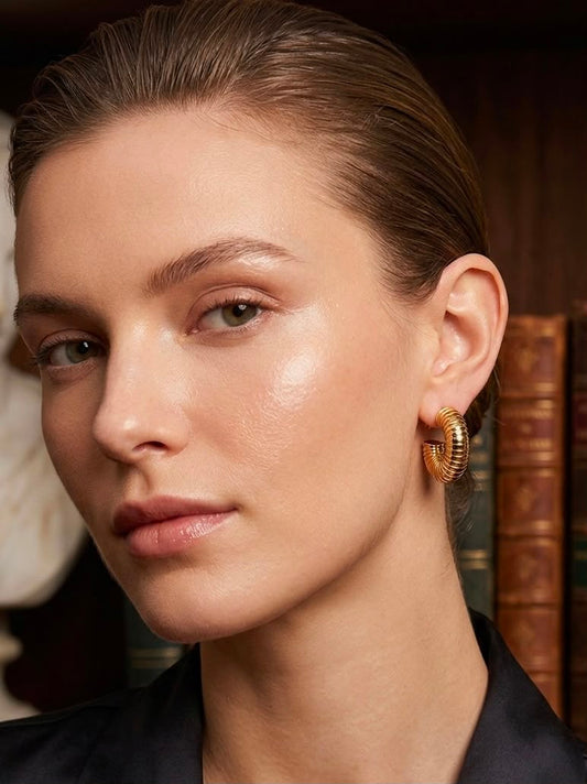 Elegant  Chunky Hoop Earrings for Women